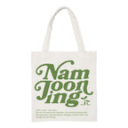 The Korhean Store Namjooning Aesthetic Tote Bag for College, Travelling, Shopping, Office, Beach & Daily Use, Ecofriendly & Reusable, Premium Canvas Cotton