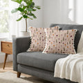 STITCHNEST 'Little Meadow Series' Tassled Cushion Cover | Set of 2 | Floral Cushion Cover 16 inch x 16 inch