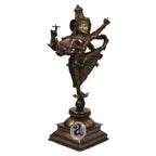 ARTVARKO Brass Perumal Idol Dancing Lord Vishnu | Narayan Avatar Srinivasa Perumal Standing Statue for Puja Mandir Height 17 Inches