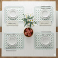 TheTableTales Placemats Pack of 4, Premium Waterproof Heat Resistant Dining Table Mats | Washable PU Leather Mats for Dinner | Non Slip Pad for Home Kitchen Restaurant (45 x 30 cm, Moss Green) Kafalo