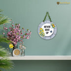 Artvibes Never Give Up MDF Wood Wall Hanger Ornaments | Office Paintings For Wall | Motivational Wall Decor | Wall Poster | Graphic Art | Gift Items | Office Wall Decoration Items (WH_8206NN)