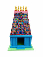Traditional South Indian Temple Miniature Model for Decorative Purpose