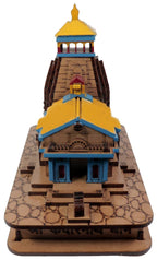 HaridwarDivine Wood Miniature Shri Kedarnath Dham Colored Temple Mandir Small-9 X 5.5 X 10 Cm