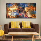 VIBECRAFTS Canvas Paintings for Living Room Drawing Room Head Of Buddha Canvas Wall Painting Fitted With Wooden Frame For Home | Office | Living Room | Gifts (PTVCH_2556)