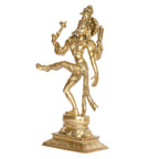 ARTVARKO Brass Ardhanarishvara Ardhnarishwar Statue (Half Shiva & Parvati) Ardhnari Shiv Parvati Double Avatar 12.5 Inches