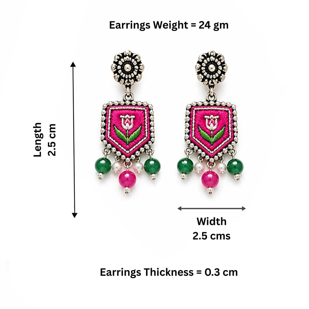 KHOJ.CITY Choker Necklace Set for Women | Handmade Jewellery for Women | Traditional Jewellery Set | Lightweight & Anti-Allergic Jewellery (Magenta)