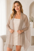 YOUR SMILE for Women Lightweight Breathable Solid Color Soft Chiffon Long Fashion Scarves Sun-proof Shawls Wrap, Brown, 27''x70''