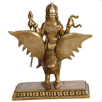 ARTVARKO Brass Shani Maharaj Murti Shani Dev Idol for Home Puja Temple Pooja Mandir Home Decorative Showpiece 7 Inch
