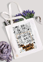 TAJNAN Reusable Tote Cotton Grocery Bags|Eco-Friendly, Multi-Purpose Canvas Bag|15kgs Capacity|Mumbai Stylish Designs, Pack of 1