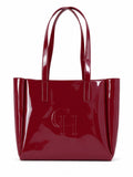 CRAFTSMAN HAVEN Spacious Tote Bag For Womens Handbag Ladies Purses, With Zip Closure Shining Synthetic Leather | Spacious (Red)