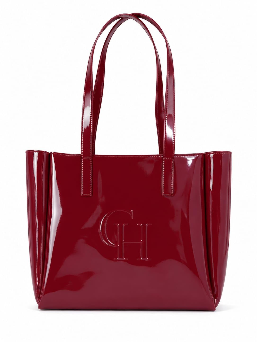 CRAFTSMAN HAVEN Spacious Tote Bag For Womens Handbag Ladies Purses, With Zip Closure Shining Synthetic Leather | Spacious (Red)