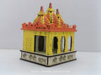 Neem Karoli Baba Kainchi Dham Wooden Temple Miniature Model, Handcrafted Wooden Religious Replica with Traditional Design