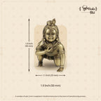 Brass Shringar Ladoo Gopal | Premium Krishna Brass Murti for Home Decor, Mandir & Office | Elegant Gift for Housewarming, Festivals & Special Occasions (Coffee Antique Finish)