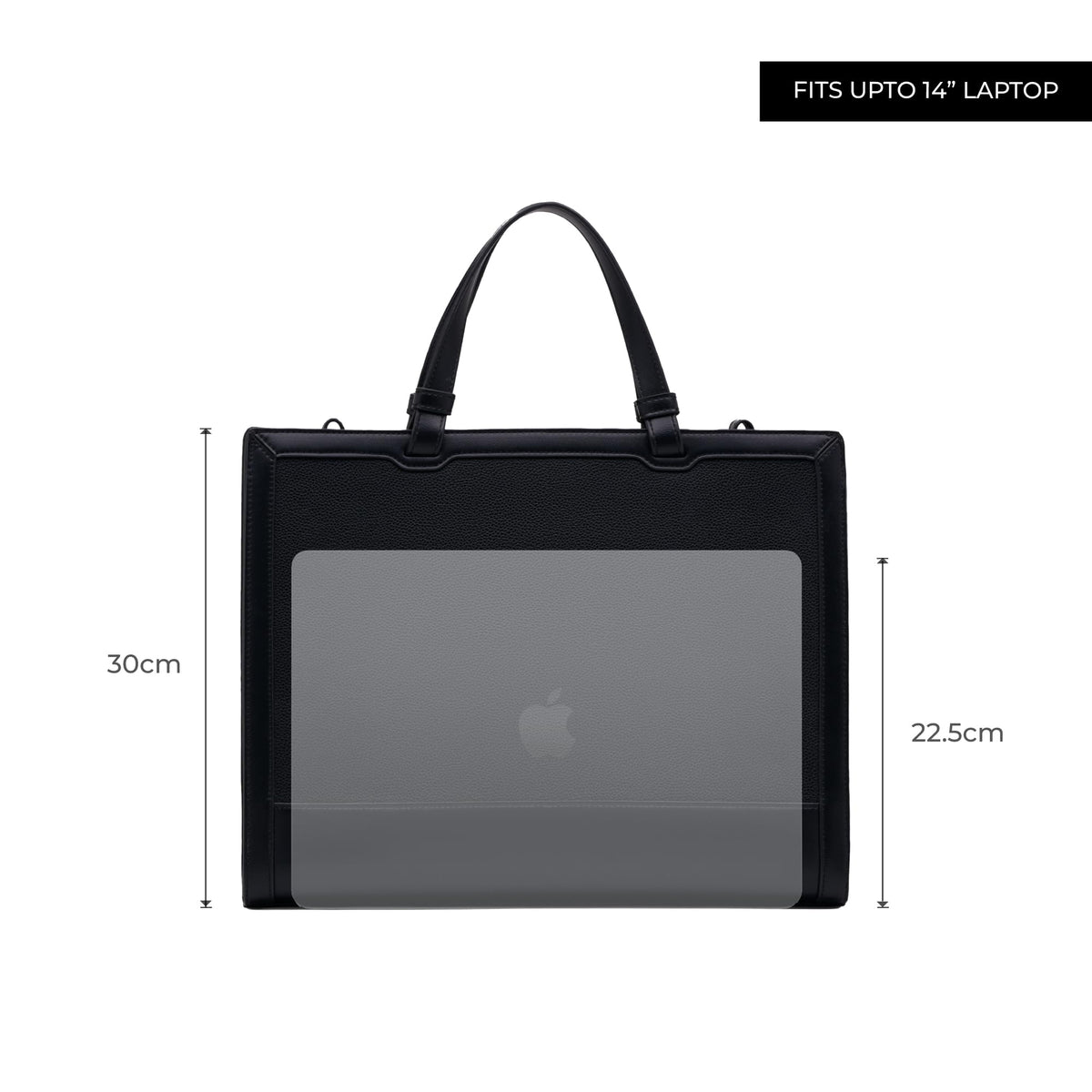 Miraggio Rebecca Tote Bag | Fits Upto 14 Inches Laptop With Adjustable & Detachable Strap | Office Tote Bag For Women Big Totes For Work & Travel (Black)