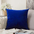 Khooti Velvet Cushion Cover, 14x14 | Royal Blue | Pack of 1 | Solid Plain Soft & Smooth, Decorative Cushion Covers for Living Room, Bedroom, Couches, Chairs, Sofas, Beds & Home Decor