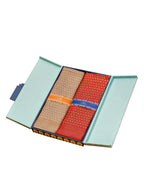 Pashmoda His and Her Gift Set of Fine Wool Stoles With Wooden Gift Box