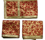 Lakshmi Maa Collection Shirdi Shri Sai's Beautiful dress Shawl/Duppata Pheta Poshak/Dress Set in printed work Cloth red (3 pec.)