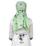 Switchon Pure Cotton Innovative scarf Hijab for Women with closer 3 inch Hook and Loop Tape for size adjustment for 12 yrs and above (Green)