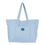 AQVA Cotton Canvas Tote Bag for Women & Girls | Shoulder Bag with Magnetic Button Closure & Solid Colour | Multipurpose Shopping, Travel, Beach, Office Bag | Good Gift Choice for Women (Sky Blue)