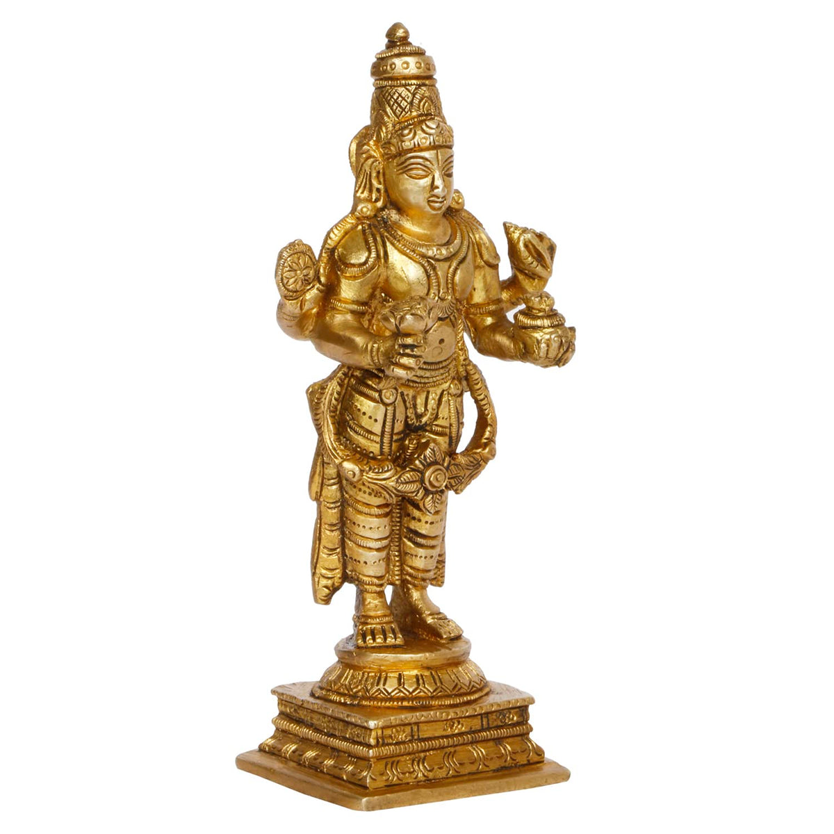 ARTVARKO Brass Dhanavantari Idol The Physician of Gods Dhanvantri Dhanwantri Statue for Home Décor Office Décor 6 Inches