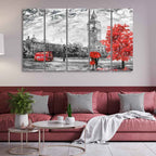 VIBECRAFTS Beautiful View of London Wall Painting Set of Five Pieces For Home|Office|Living Room|Gift (PTVC5Pcs4_8632)
