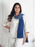 RAI SAHAB Fancy Scarf Lightweight & Comfortable for All Seasons(ST-68BLUE10)