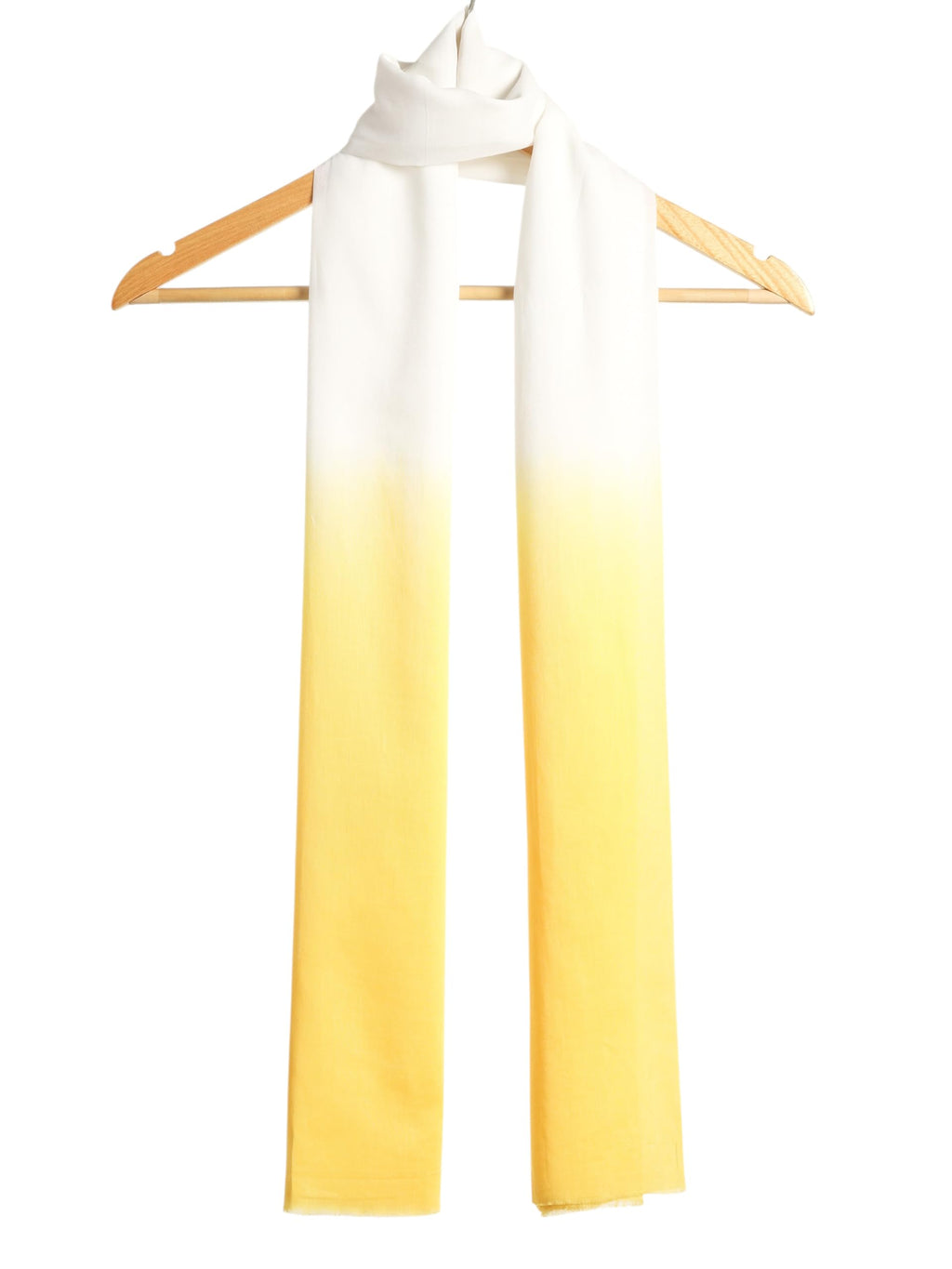 VERAME Cotton Ombre Shaded Scarf for Women & Men – Lightweight Breathable Summer Stole, Soft Stylish Unisex Wrap (YELLOW)
