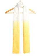 VERAME Cotton Ombre Shaded Scarf for Women & Men – Lightweight Breathable Summer Stole, Soft Stylish Unisex Wrap (YELLOW)