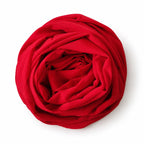 Leaf & FEATHER™ Chiffon Georgette Hijab Scarf for Women | 170 x 70 cm | Lightweight & Breathable Shawl | Daily Wear & Occasion (Crimson Red)