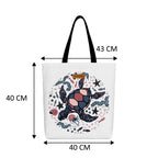 The Purple Tree Eco-Friendly Canvas Tote Bag, Sustainable, Reusable Shopping, Beach, Travel or Everyday Tote, Wide Tote Bag, Turtle Mania