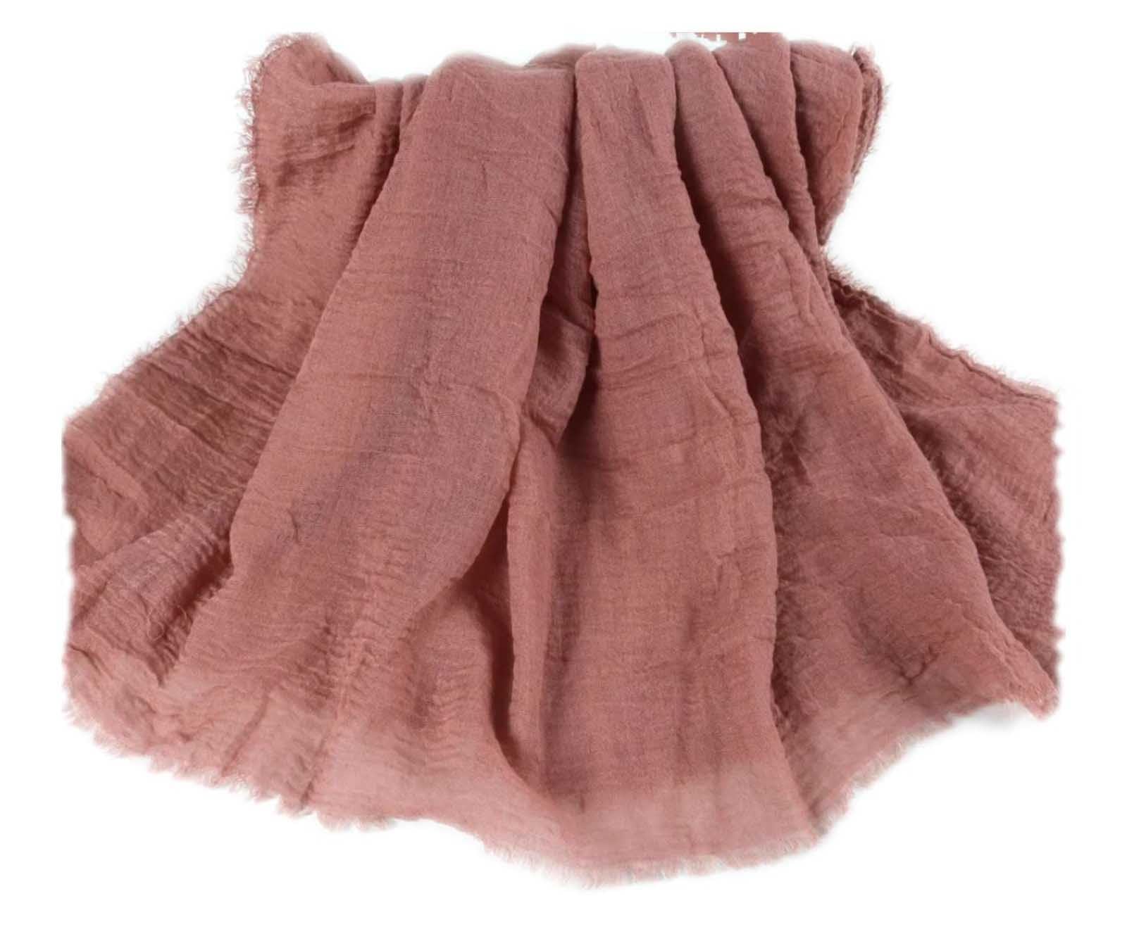 IBA ISBA COLLECTIONS Women's Crinkle Cotton Scarf, Stoles, Hijab (80 x 190 Cms) (Sand)