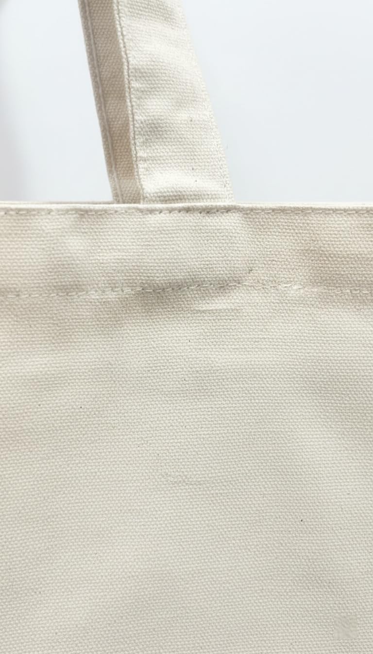 RAVI ARTS Cotton Canvas Tote Bag for Women & Men | 310 GSM Reusable Cloth Shopping Bag with Long Handles | Medium Size 14 x 16 Inch (35.5 x 40.6 cm) | Off-White | Pack of 2