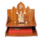 Lakhaji Christian Wooden Wall Hanging Temple for Home and Shop,Office and Home showpiece Temple (Orange-3)