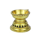 Artvarko Ethnic Carved Desiner Brass Diyas for Pooja | Deepak for Puja Aarti | Oil Lamp | Pooja Articles Home Décor Item | Showpieces | House Warming Decoration | Religious Diwali Gifts