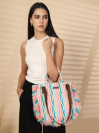 ENSAC Canvas Tote Shoulder Bag For Women | Fits upto 14 Laptop for Women Work & Daily Use |Handcrafted from premium cotton canvas perfect for Work & Daily Use