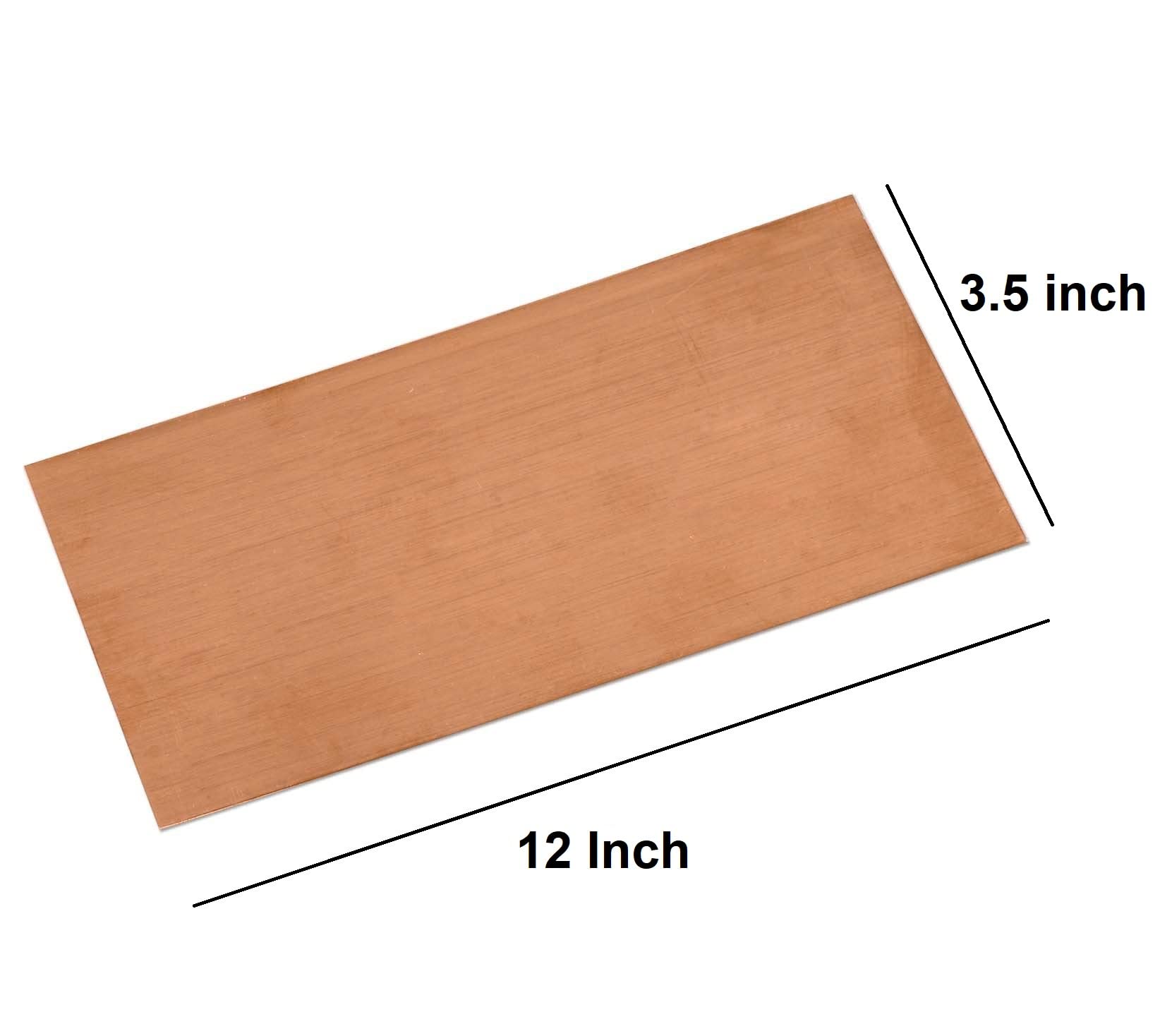 ALEAF Pure 99.9% Copper Plate for Making Structured Water 3.5 X 12 inches - 0.5mm (For 15 liters) - Copper sheet