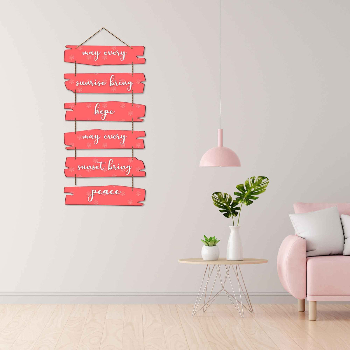 Artvibes Decorative Wall Hanging Wooden Art Decoration item for Living Room | Bedroom | Home Decor | Gifts | Quotes Decor Item | Wall Art For Hall | Mdf Wall Decoration, Set of 6 (WH_3223NR)