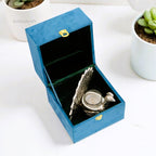 KridayKraft Metal Handcrafted Silver Plated Dancing Peacock Showpiece Candle Holder with Tealight Candle and with Beautiful Velvet Box Packing for Gifting Anniversary Valentine's Day