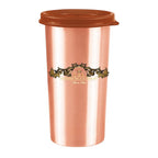 cWc Copper Water Tumbler with Lid, 480ml | 100% Pure Copper Drinking Glass | Leak-Proof, BPA-Free | Ayurvedic Water Storage Cup for Daily Hydration | Office, Travel & Home Use