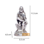 KridayKraft Shirdi Sai Baba Statue Idol Showpiece for Car Dashboard & Home,Office,Table Decorative Gift Article,Religious Showpiece