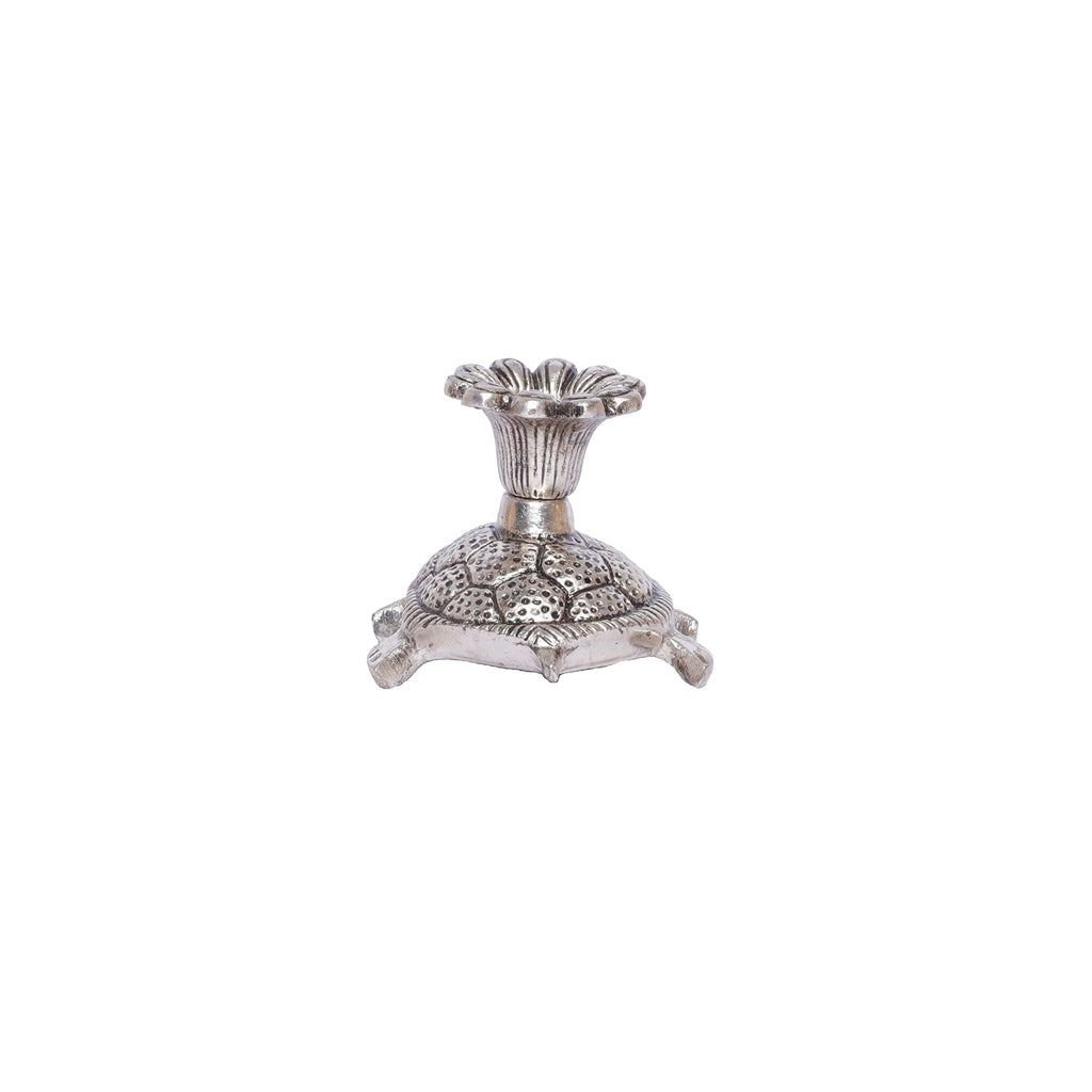 KridayKraft Metal Tortoise Candle Holder Set of 2 pcs for Living Room Bedroom Home Décor Decorative Showpiece for Candle Light Dinner & Dining Table Figurines Candle Stand