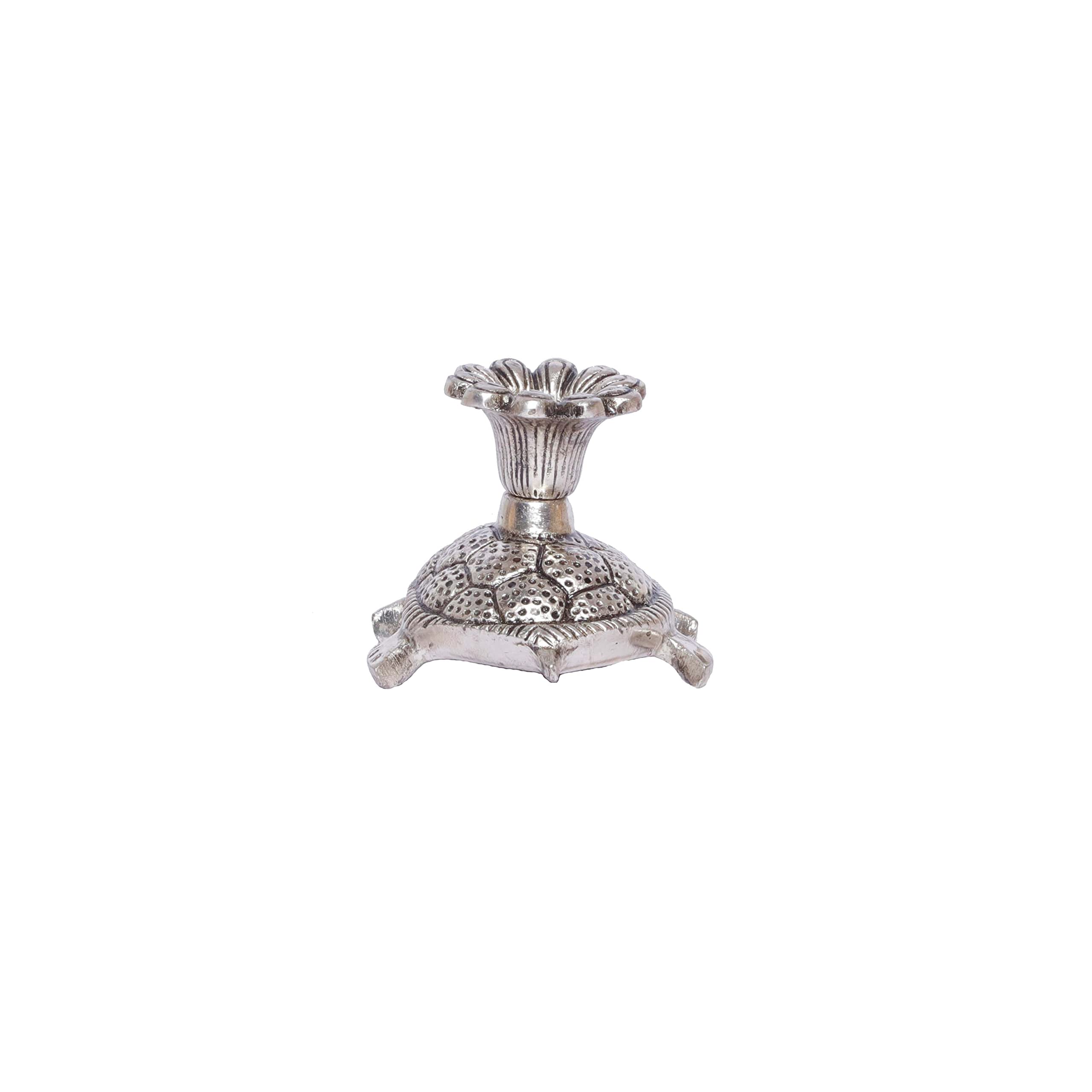 KridayKraft Metal Tortoise Candle Holder Set of 2 pcs for Living Room Bedroom Home Décor Decorative Showpiece for Candle Light Dinner & Dining Table Figurines Candle Stand
