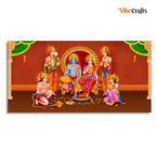 VIBECRAFTS Canvas Paintings for Living Room Drawing Room Hindus Canvas Wall Painting Fitted With Wooden Frame For Home | Office | Living Room | Gift (PTVCH_2817)