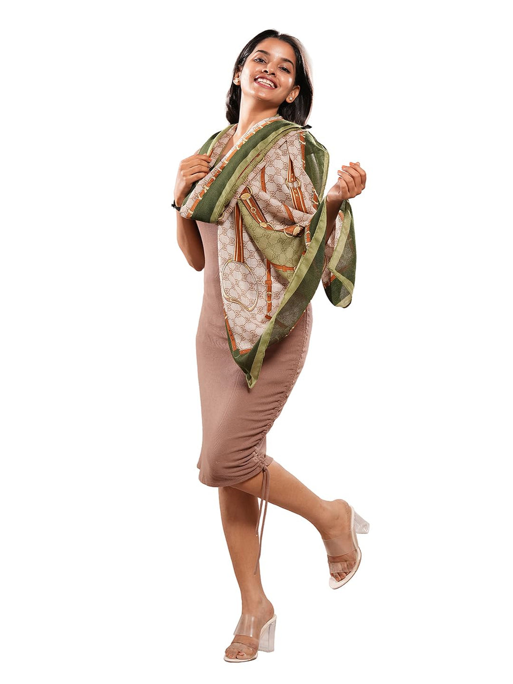 CrossKulture Viscose Scarf for Women | Lightweight & Long | Stole with Stylish Design | Neck, Hair & Head Scarf for Women & Girls | All Season Accessory (Graphical28)