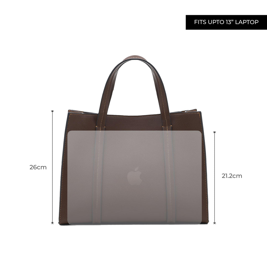 Miraggio Grace Solid Tote Bag For Women With Adjustable & Detachable Sling | Tote Bag For Women Stylish