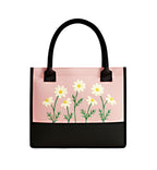 ECOCARRY Cotton Tote Bag For Woman Stylish | Embroidered Canvas Hand Bag With Floral Design | Latest Casual Shoulder Bag Zipper For College Girls, Office, Daily Use, Travel, Beach, Shopping (Pink)