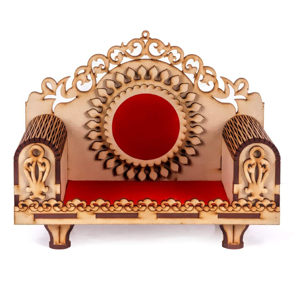 Lakhaji god Singhasan for Pooja Mandir,Wooden Singhasan Temple for God,Singhasan for Diwali, Durga Pooja, Navratri, Ganesh Chaturthi