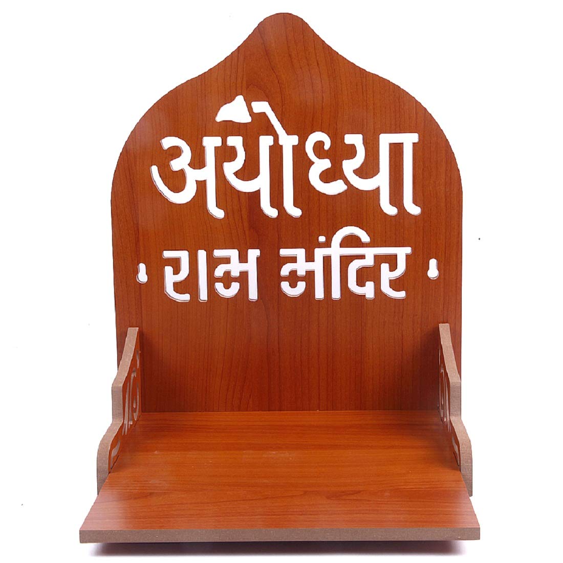 VJ SONS Wooden Temple Plywood Mandir Singhasan,Baal Gopal,Pooja Room Home Decore Office Or Home Temple (Red 1)