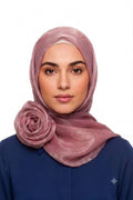 organza zimmer hijab (mauve pink)