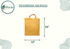 Fresh Bio Cotton Tote Bag - Reusable Shopping Cloth Bag | Perfect for Grocery, and Gym | Yellow Bags | Lightweight and Stylish (Pack of 20, YELLOW THAMBOOLAM BAGS - 12X 14)